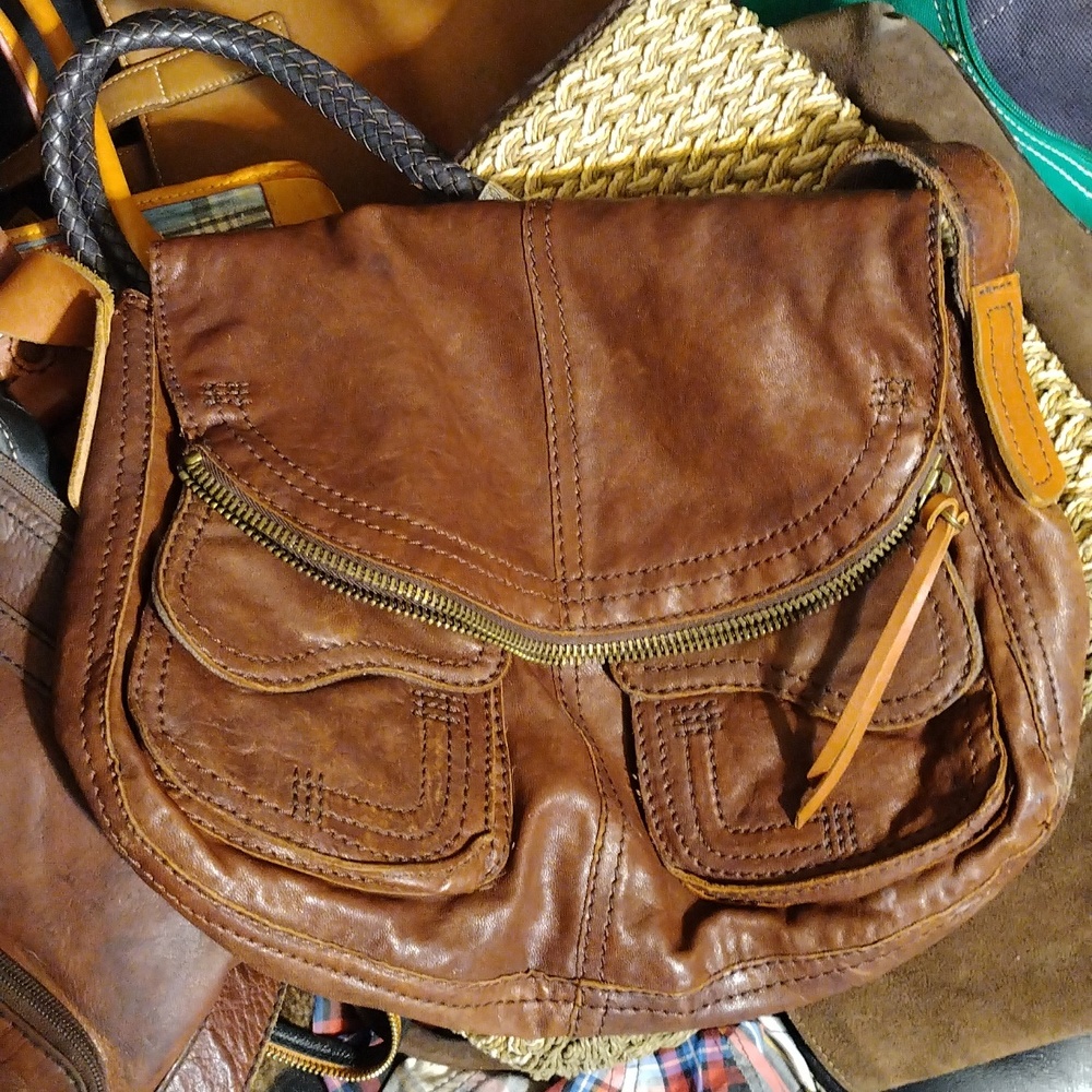 Vintage Fossil leather satchel